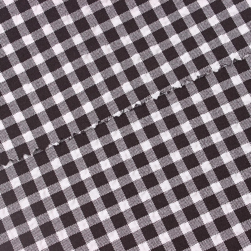 black white ripstop 95%polyester  5%spandex cationic polyester bubble plaid spandex fabric for  sportswear garment