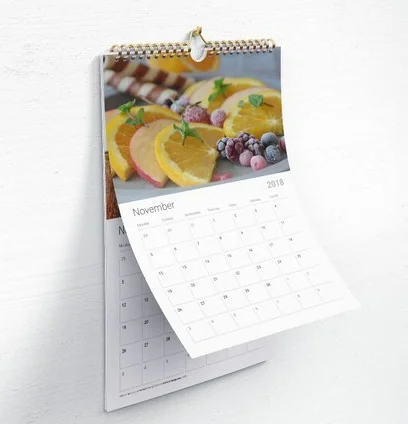 costom design size color printing 2022 wall calendar