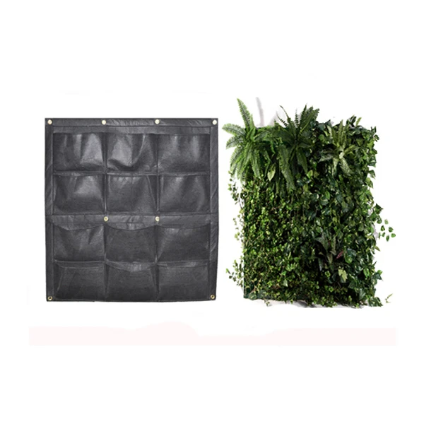 Recycled Wall Hanging Planter Bag wool felt planting Vertical Felt Garden Plant vertical bag sealer mycelium grow bags