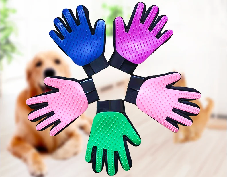2-в-1 кошка собака массажная перчатка для ухода за волосами для домашних уход за домашними животными перчатки