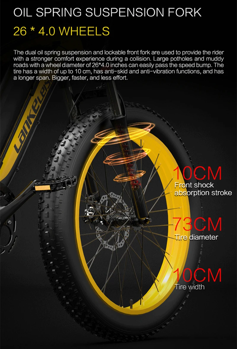 UK Warehouse Hot Sell XF4000 Folding Mountain Bike Electric Bicycle 48V 26 Inches E-bike with 16AH Battery and 1000W Motor