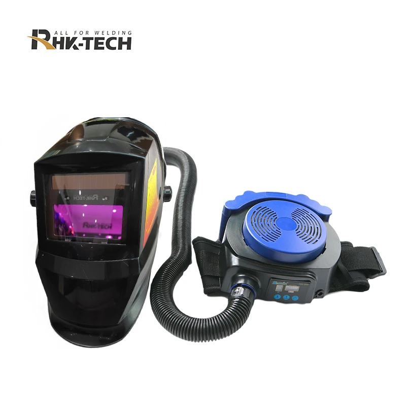 RHK TECH Automatic Solar Auto Darkening Air Filter Purifying Ventilated Respirator Welding Mask Helmet with Air Fed