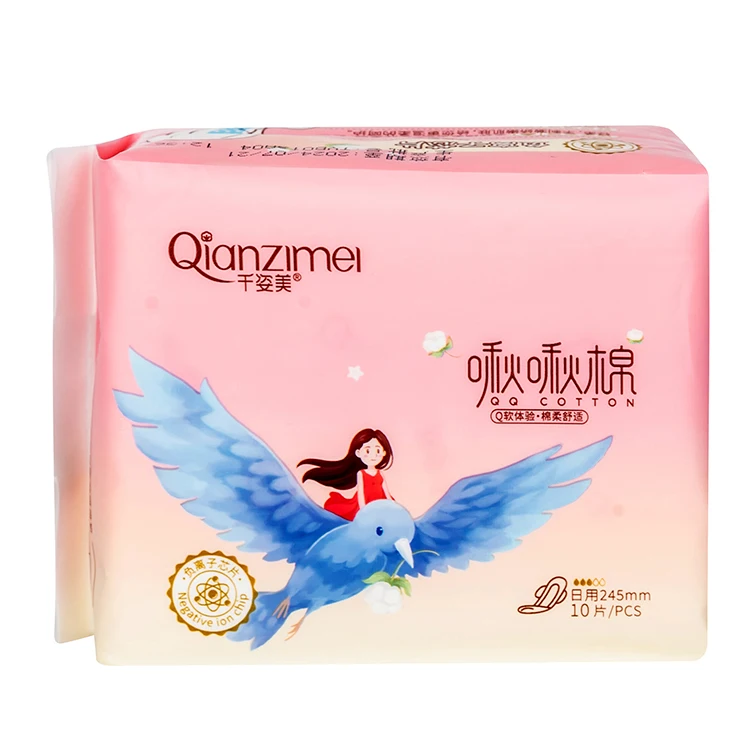 Manufacture Women Sanitary Napkins Disposable Sanitary Lady Pads for China Cotton  Available Soft Non-woven Top Sheet
