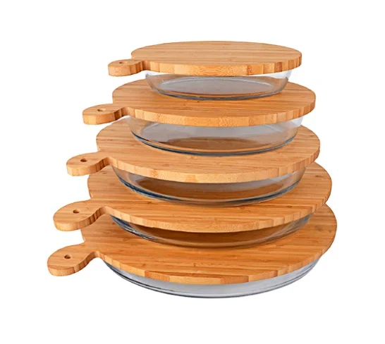 3pcs baking dish set table service glass dish baking tray heat resistant glass oven safe baking pan