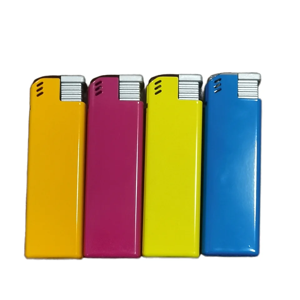 Factory Wholesale Electronic Jet Flame Lighter Modern Design Solid Color refill gas Smoking Gift for Smokers Gift Box Packaging