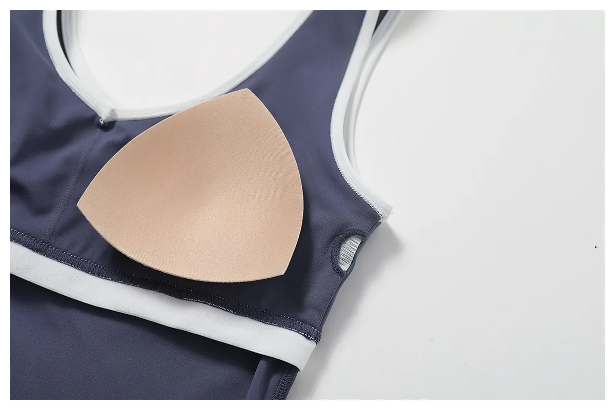 Crossover High Waist Exercise Suit Women Color Clash Backless Tight Nude Yoga Suit Running Fitness Yoga Clothing 8843