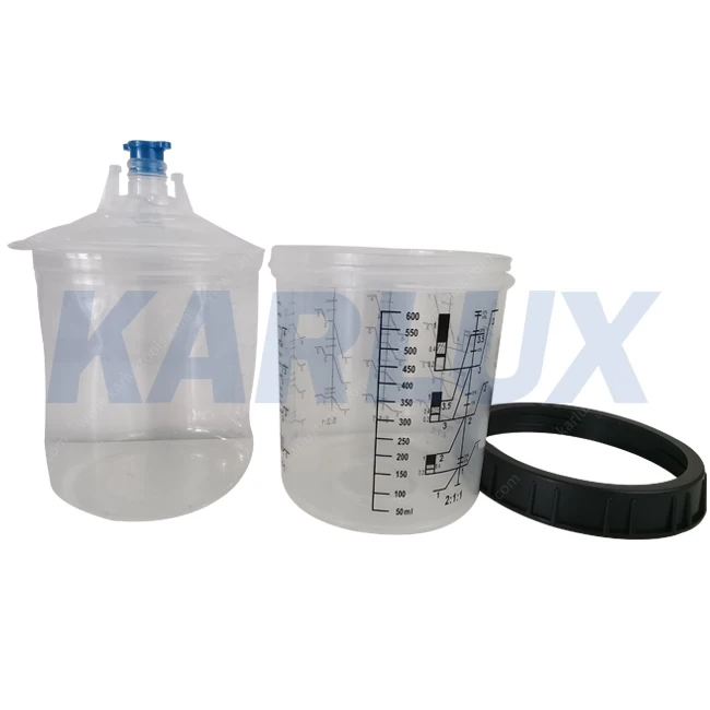 Good Price 600ml Disposable Flexible Paint Mix Cups with calibrated Mixing ratios Plastic Cup for Paint, Activators, and Thinner