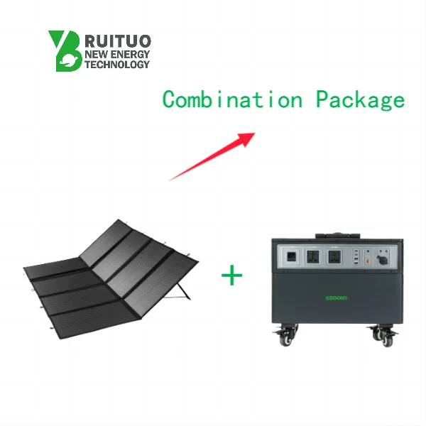 Special Combination Package 2000W Portable Power Station and 400W Solar Foldable Panel Combo Outdoor Backup Power