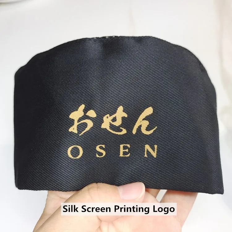 Cooking Beanie Uniform Japanese Skull Adjustable Breathable Logo Black Make Restaurant Custom Kitchen Chef Hats