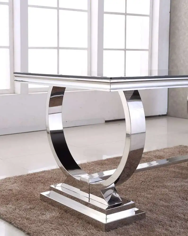 BC furniture marble dining table set restaurant gold metal luxury dining table with 6 chairs for sale