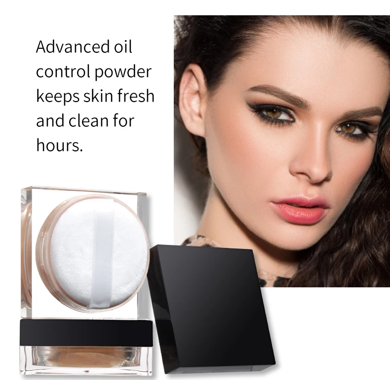 Cosmetic facial loose setting powder keep makeup all day waterproof matte shimmer face loose powder