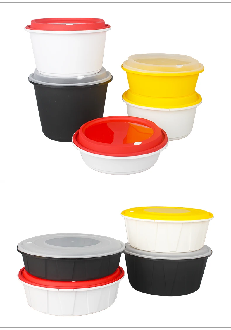 LOKYO microwave round pp plastic meal prep round soup bowls food packaging disposable plastic bowl