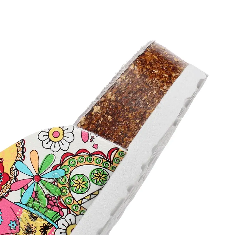 
Wholesale shoes women flat heels cork sandals cow suede leather double buckled open toe slippers 2020 