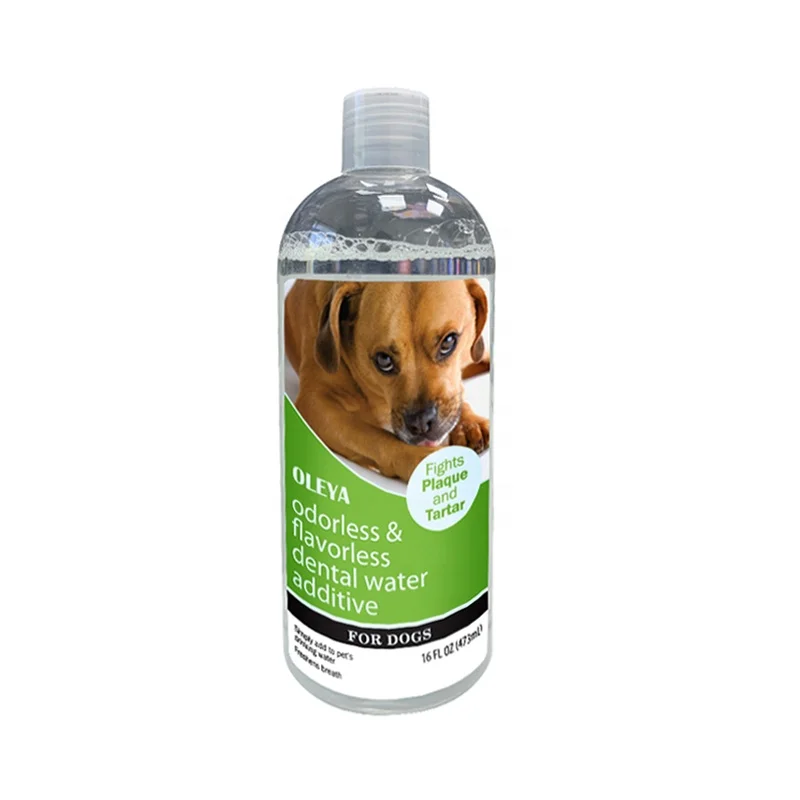 OME Wholesale private label organic pet care odorless&flavorless dental water additive for dogs