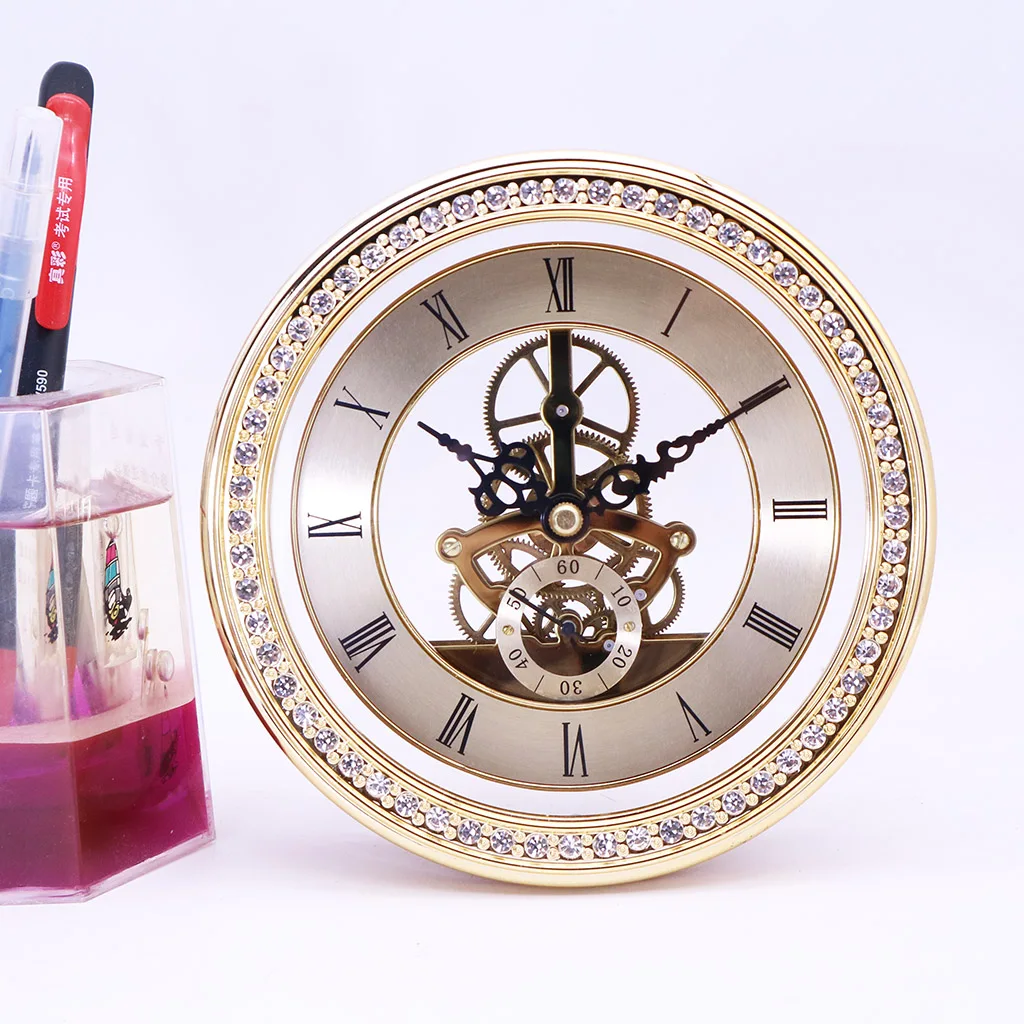 DIY Clock Inserts Transparent Skeleton Clock Inserts Table Clock Movement (Diameter 148mm)