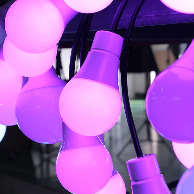 Waterproof Christmas Lights 24V RGB RGBW DMX WS2811 Led String Pixel Bulb Lamp