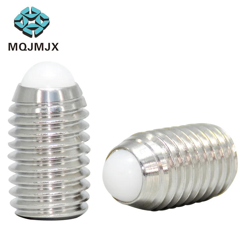 M2 M3/M4/ M5/M6POM ball spring plunger screw 304 stainless steel set screws with plastics ball  all in stock
