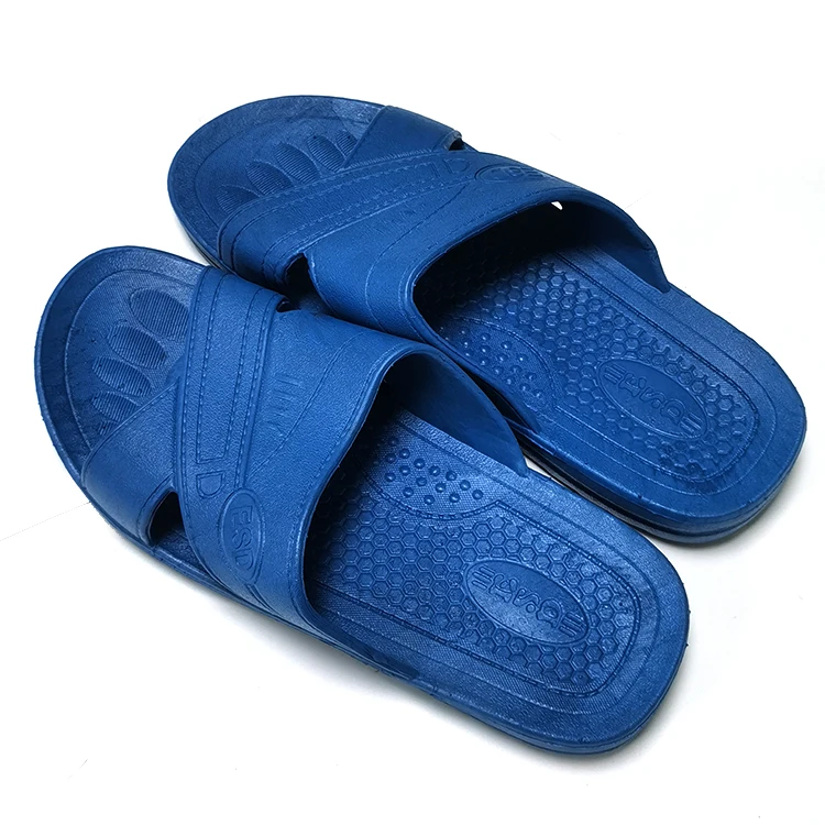 Crossed Design Professional Manufacturer Antistatic SPU ESD Slippers