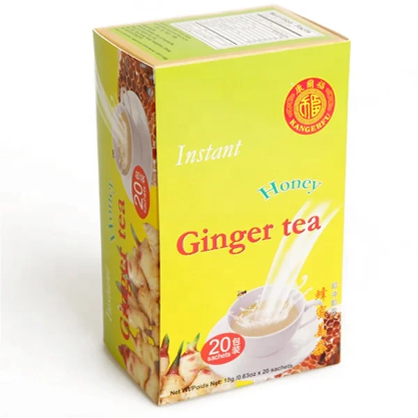 Wholesale Price Halal Certified Instant drink customize Logo Packaging Boxes Instant Ginger Tea with Honey