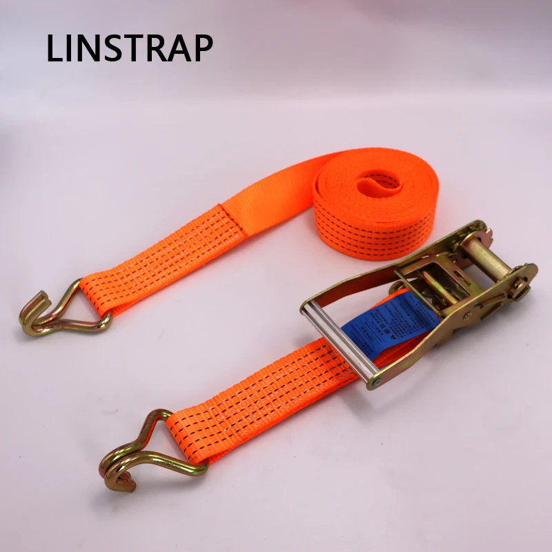 Truck Car Ratchet Cargo Lashing Strap with J Hook