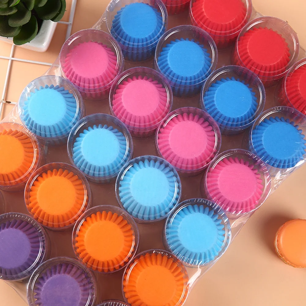 Cake cup liners pure  solid color  in PVC tube factory price