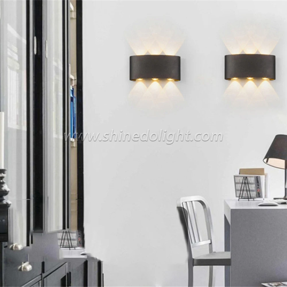 Настенный светильник для ванной комнаты, крыльца, вверх и вниз, алюминиевый внутренний настенный светильник для спальни, прихожей