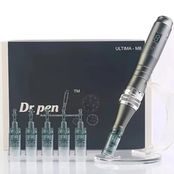 Dr. Pen M8 6 Speeds Electric 11/16/24/36/42 Pins Ultima Derma Pen Anti Aging MTS Microneedle Derma Needle Pen