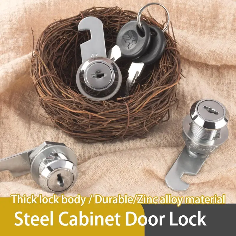 Super Durable  Steel and Zinc Cam Lock Keyed Alike Flat Key for Mailbox Metal Cabinets Drawers Kitchen Hotel Furniture