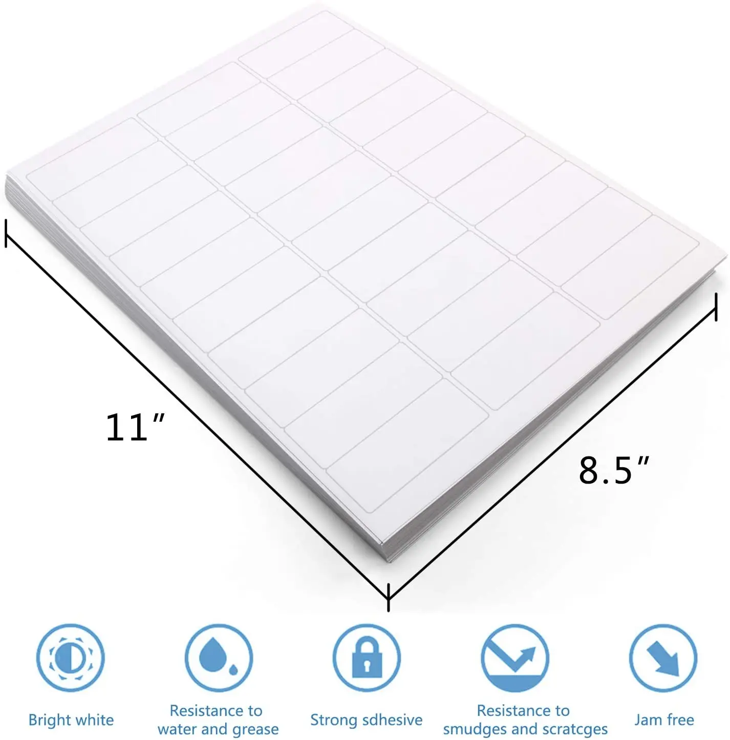 Adhesive Printing Label Sticker Paper A4 Sticker Size 6 Labels Per Sheet or 30 Labels a sheet For Laser/Inkjet Printer
