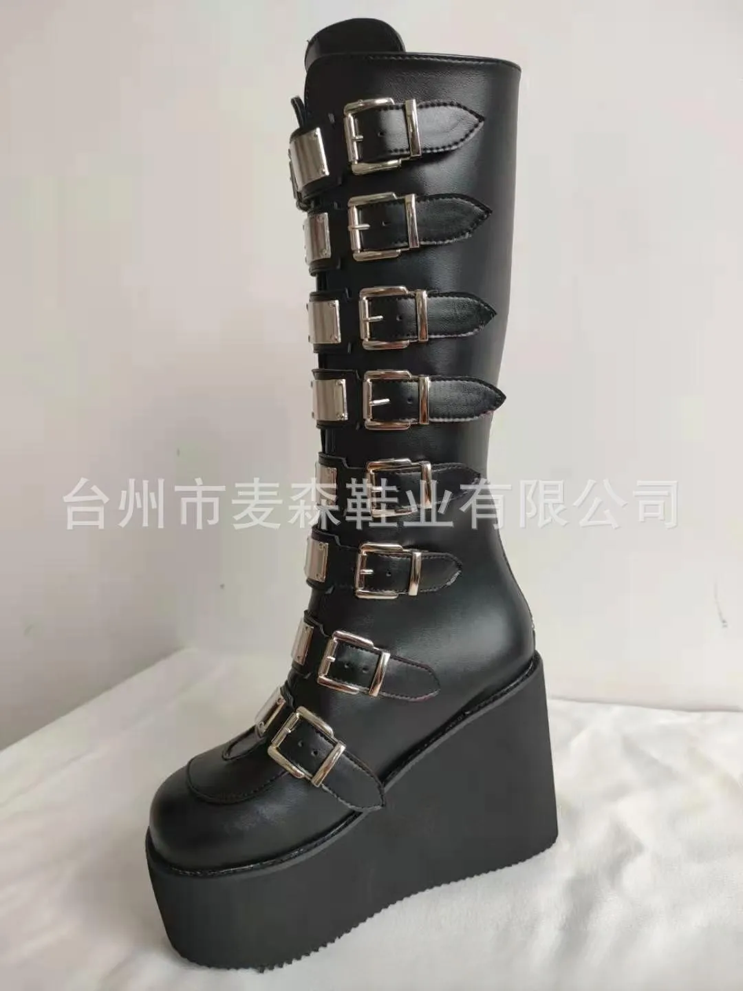 Thick bottom boots 2024 New Gothic high boots female punk Knight boots yicheng boots leather