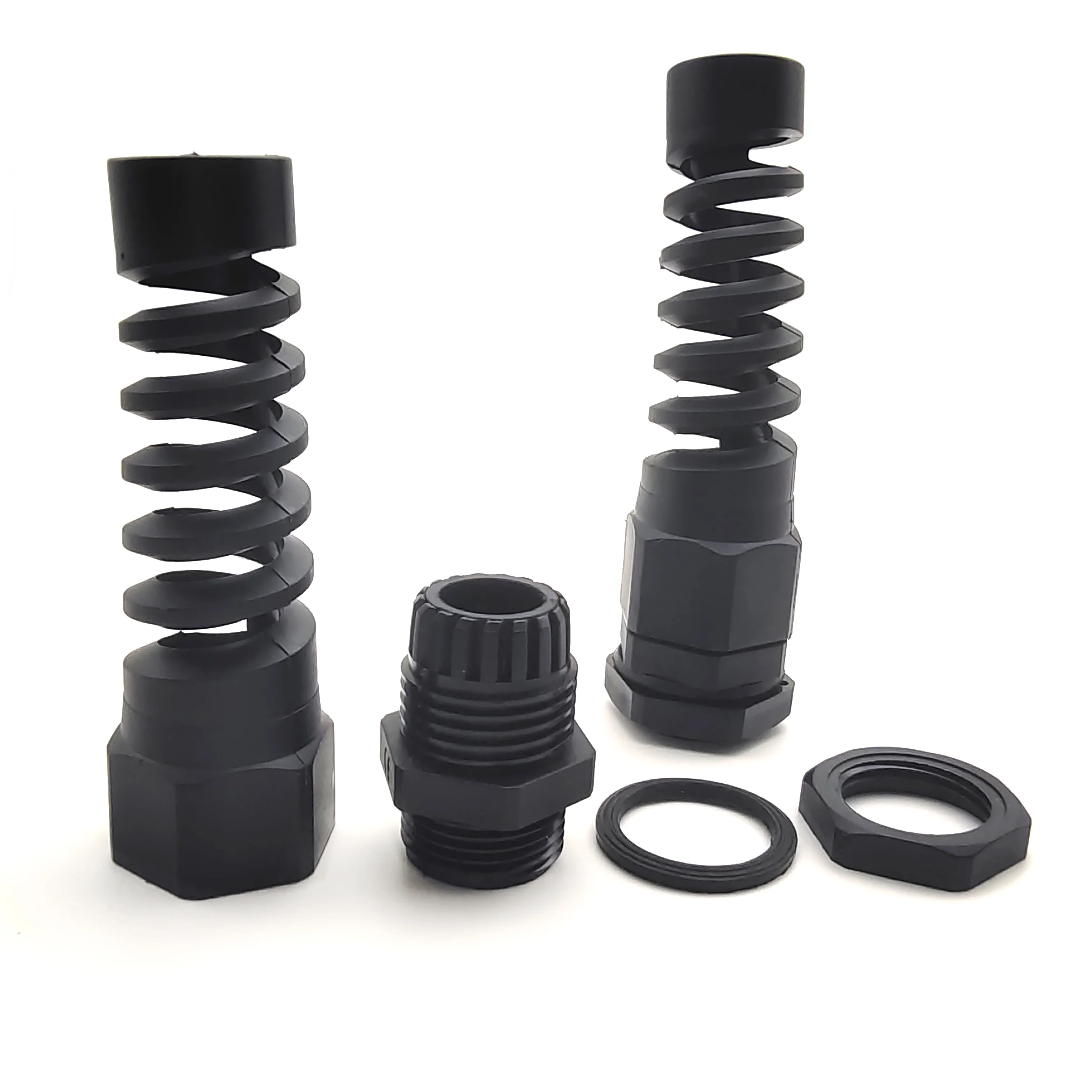 PG16 anti-bending cable connector IP68 spring waterproof connector