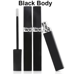 Factory hot sale black empty lipgloss tubes packaging design