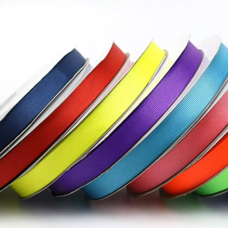 Factory wholesale cheap 1/8 to 4 inch 100% polyester satin grosgrain flower ribbon handmade for packing decorative