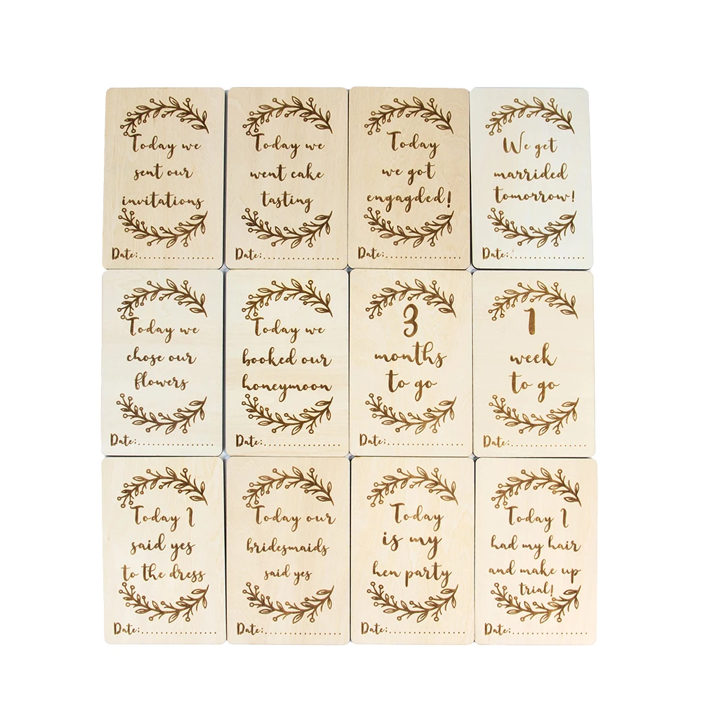 2022 Hot Selling Engagement Gift Milestone Discs Wedding Countdown Plaque for Them Party