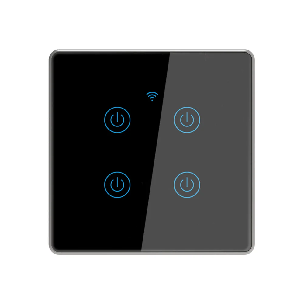 ksmt ksmt Smart wall Switches Remote Control light Smart Wall Light Switch zigbee switches tuya 4Gang1Way Black