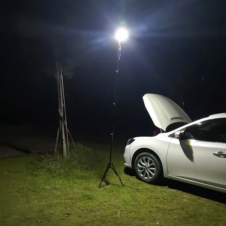 Waterproof Camping Light Car Repair Work Light Retro Outdoor Activity Solar Powered Travel Lighting Height 3 Meters DC12V LED