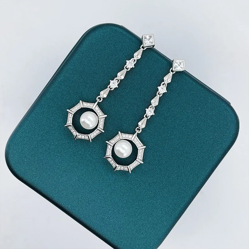 High End Brand Luxury Zircon Real Pearl Jewelry Set