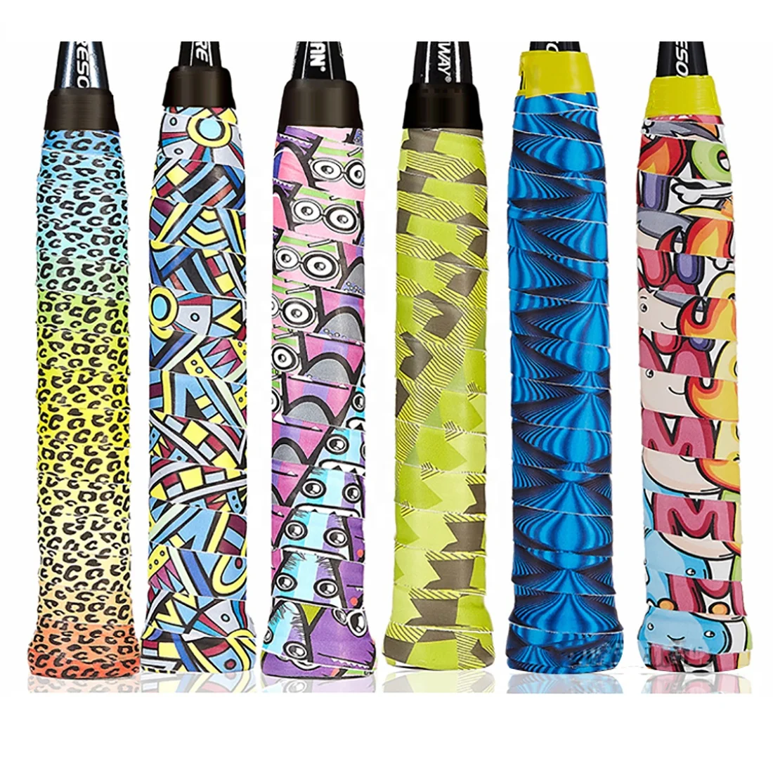 Custom New Racket Grip stickiness  Perforated Camouflage printTennis Overgrip Badminton Overgrip Pickleball Overgrip Fishing Rod