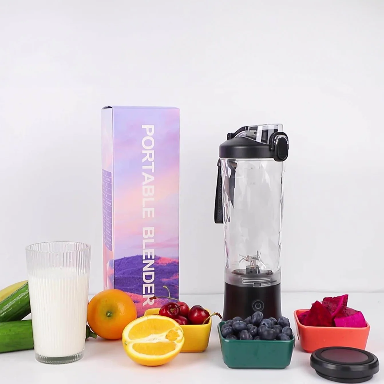 Factory design 600ml food mixer citrus orange fruit Portable juicer machine extractor machine smart mini juicer bottles