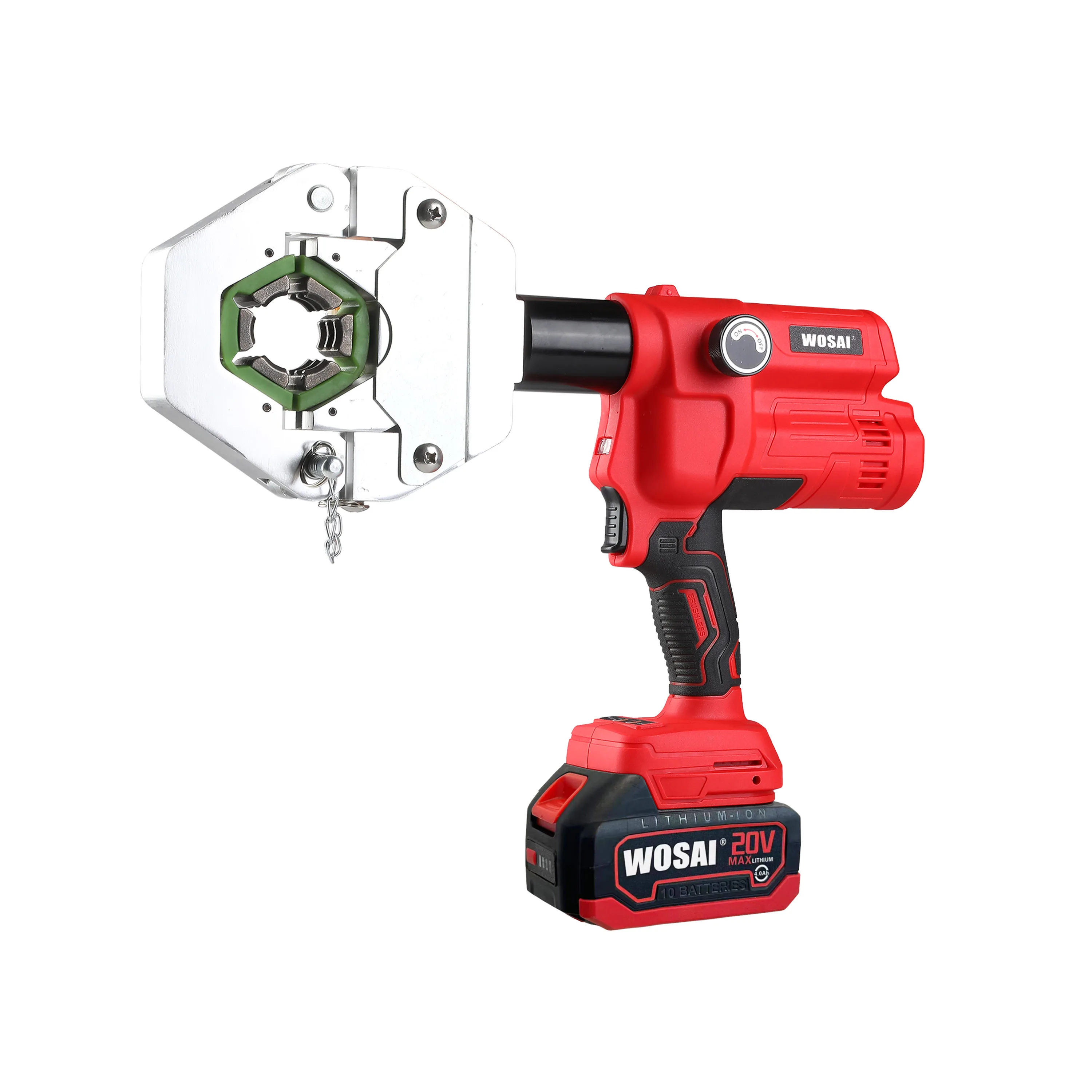 WOSAI Battery Powered Hydraulic Cordless Crimping Battery Press Tool Crimper