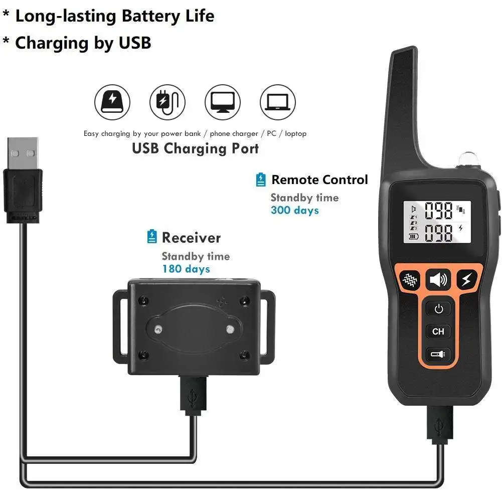 Dog Training Device Hot Sale Stop Barking Dog Shock Repeller Training Anti Bark Control Collar Device