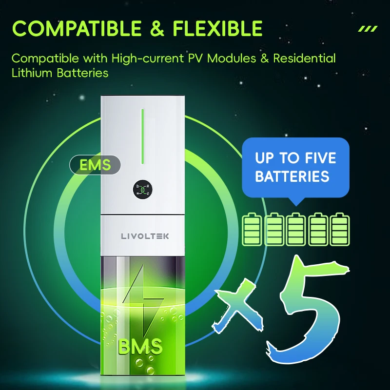 LIVOLTEK 5KW гибридная Солнечная система с солнечными панелями 5-25kwh все в одном хранения энергии для солнечной энергетической системы дома