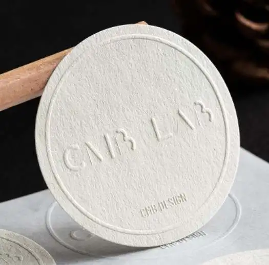 Self Adhesive Customized Stickers  Embossed logo  Sticker Label for packaging