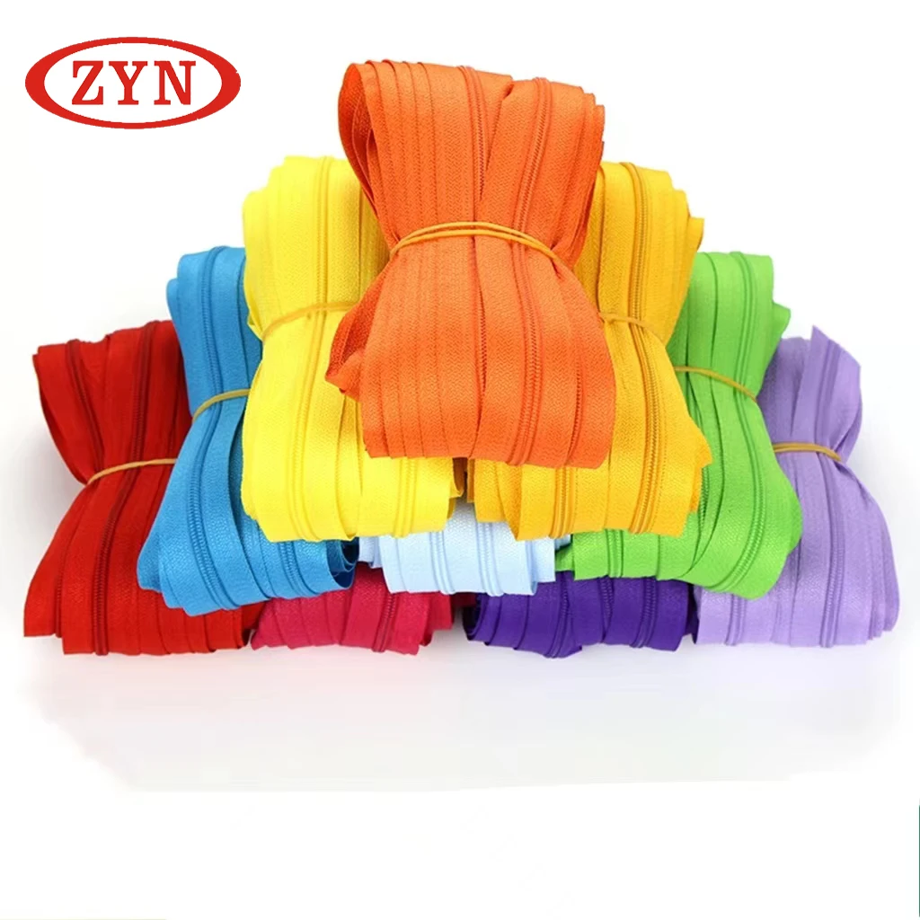 Nylon Zipper Roll 3# 5# 7# 8# 10# factory price wholesale zipper long chain zipper