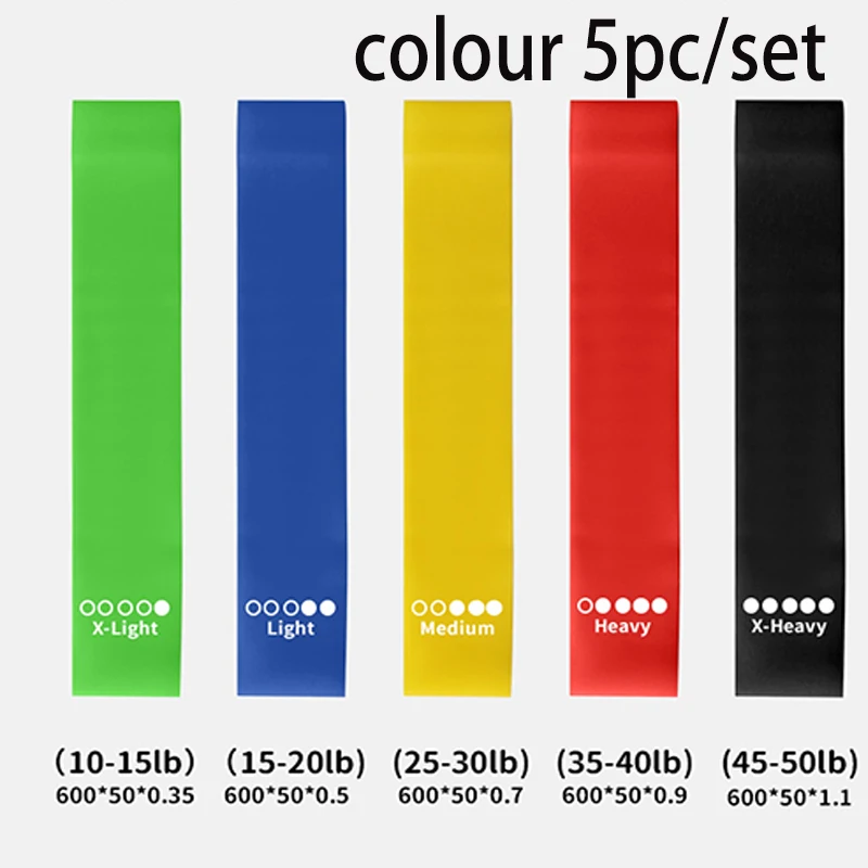 T305 natural rubber resistance hip bands set exercise rubber  loop band with nylon bag Gym Workout Exercise Bands Sets