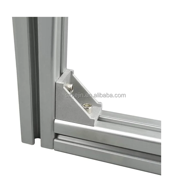 2020 3030 4040  Aluminum Alu  Silver Oxidation L Shape Slotted Angle L Channel Right Angle Bracket