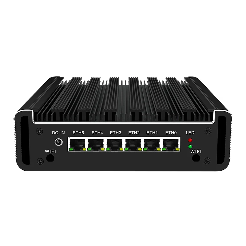 BKHD L HOT Mini PC fanless G31 8505 6LAN Industrial Computer  Firewall Router Supports Pfsense MikROS Network Security Firewall