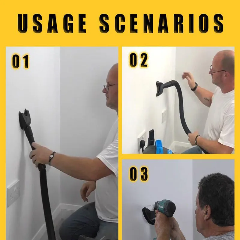 Dust Extraction Tool Electric Drill Dust Vacuum Suction Device Power Tool Accessories Upgraded Hand-Free Dust Collector