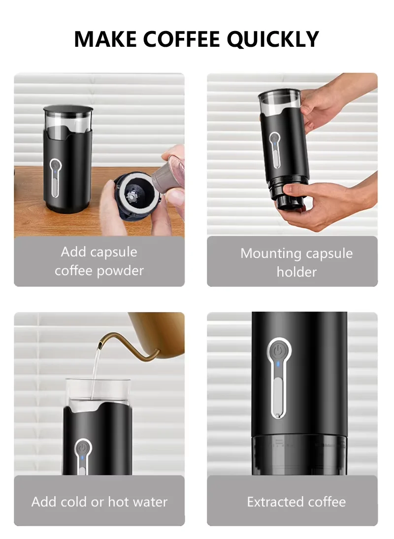 Fully automatic capsule coffee machine espresso portable espresso coffee machine for home outdoor instant coffee machine