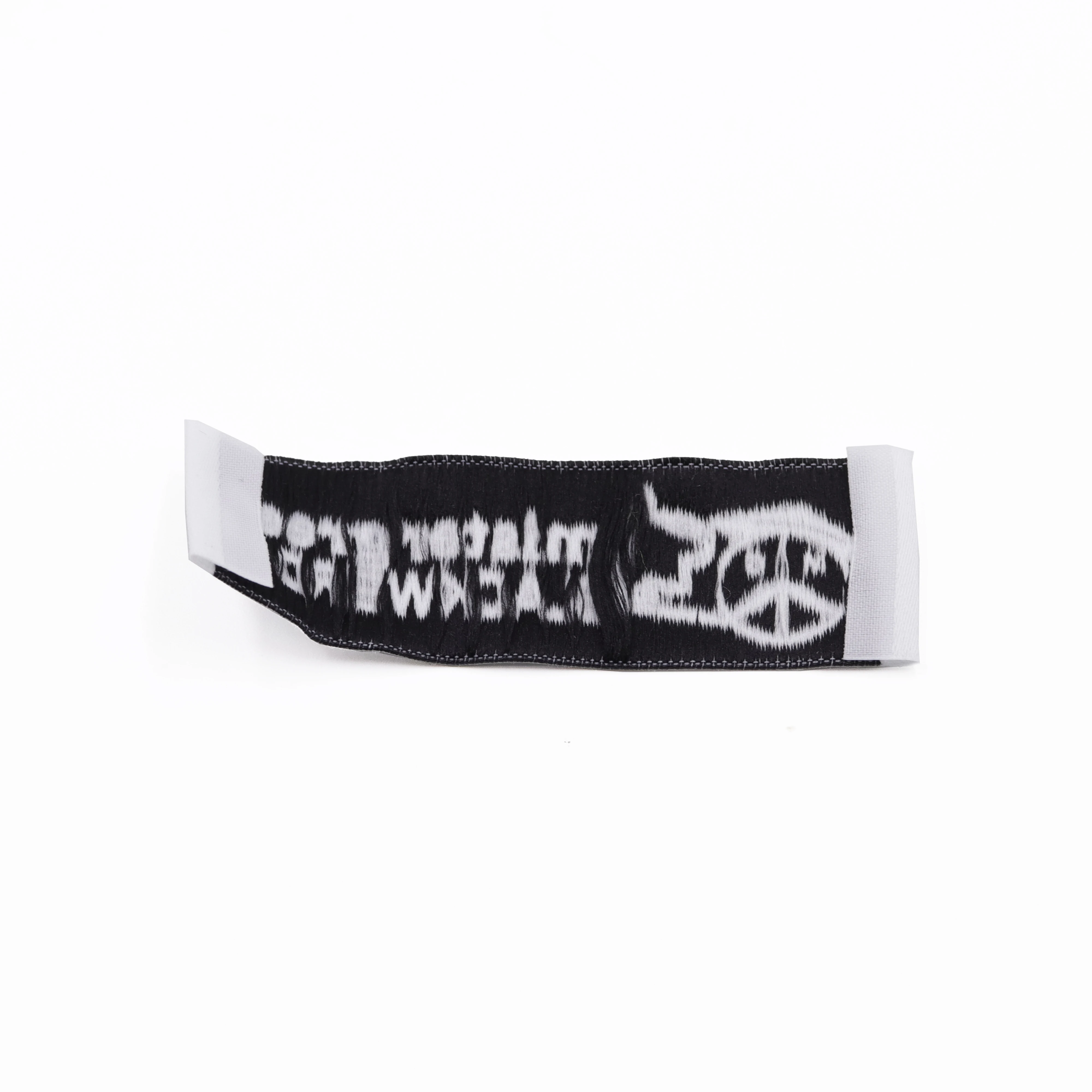 Manufacturer custom white cotton woven label for women fashion clothing dress neck washing instruction wig labels tag maker